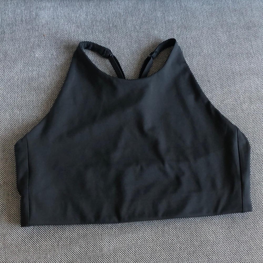 girlfriend collective topanga bra in grey | sz L